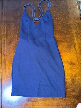 superdown Royal Blue Strappy V-Neck Mini Dress